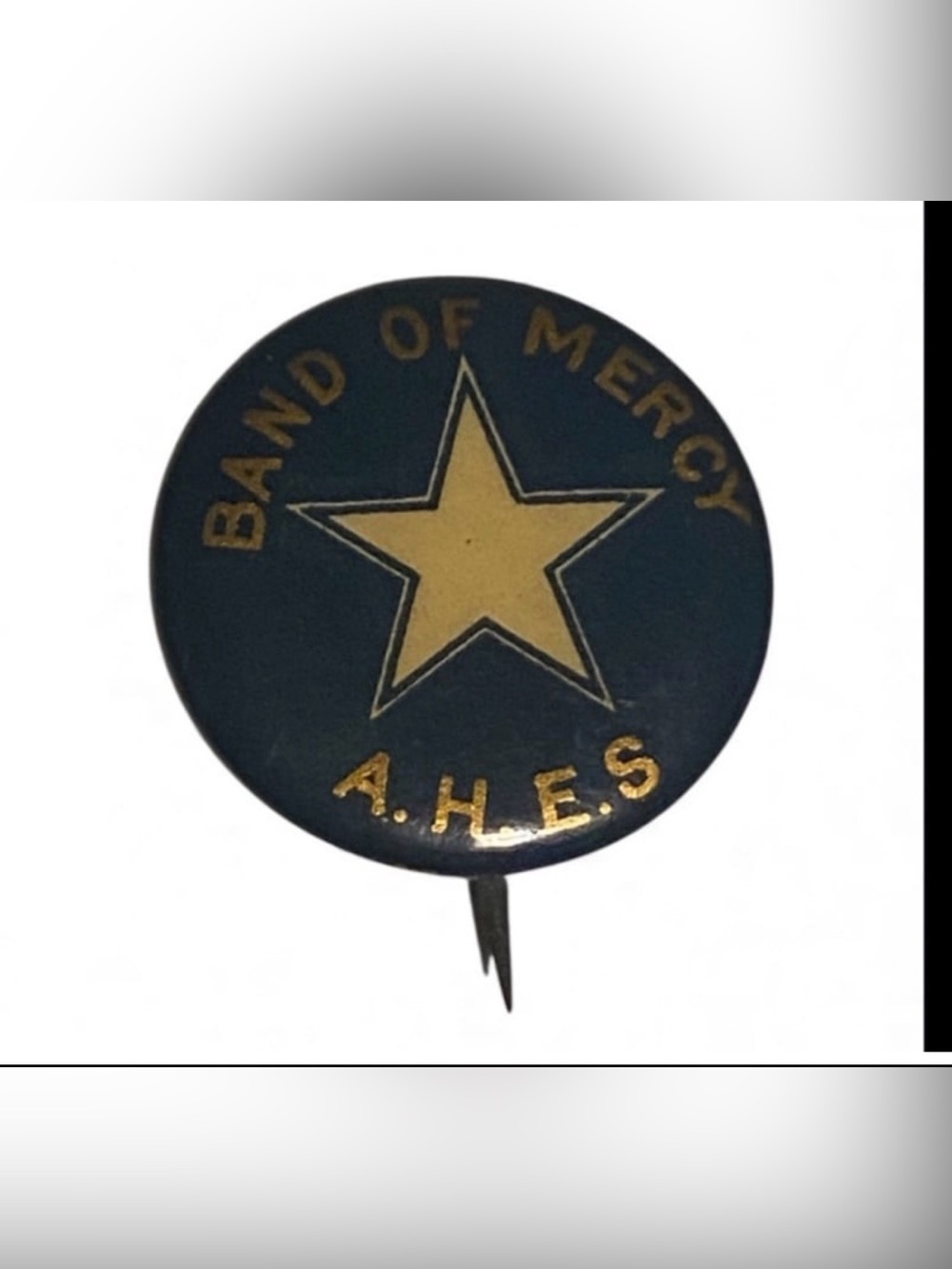 Vintage Band of Mercy Small Button Pin #7631